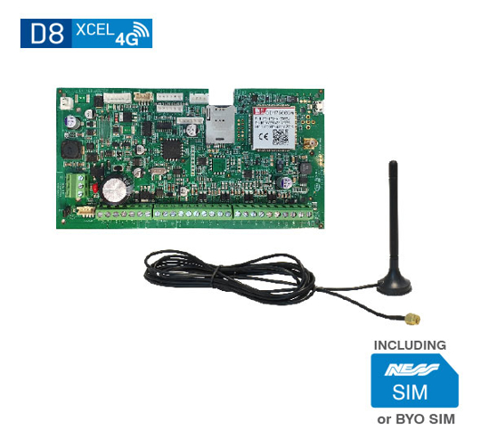 Picture of D8XCEL4G Spare PCB inc 4G antenna and Ness SIM