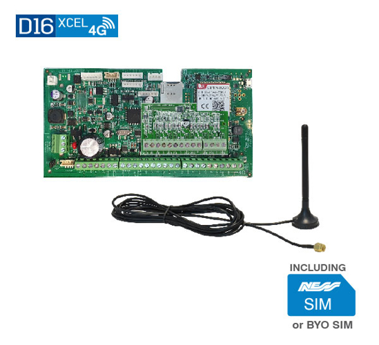 Picture of D16XCEL4G Spare PCB inc 4G antenna and Ness SIM