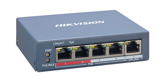Picture of Hikvision DS-3E1105P-EI 4 Port Smart POE Switch