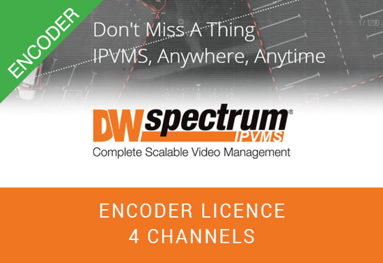 Picture of DW Spectrum  Encoder Licence - 4 Channels