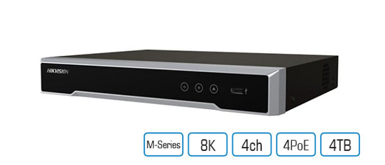 Picture of Hikvision DS-7604NI-M1/4P 4ch M-Series NVR & 4TB HDD