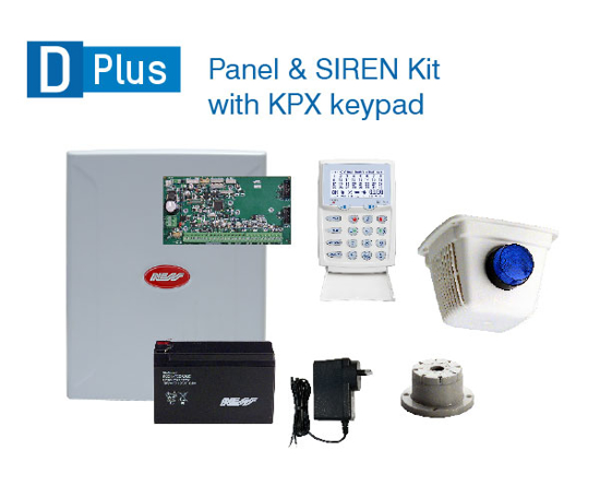 Picture of Ness DPlus Base panel + KPX Keypad + SIREN Kit