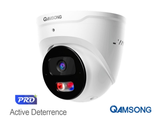 Picture of Qamsong IPC-T38-ILP-EU 8MP Turret Pro Active Deterrence 2.8mm