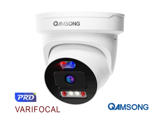 Picture of Qamsong IPC-T3D8-ZILP-EU 8MP Turret Active Deterrence 2.7-13.5mm